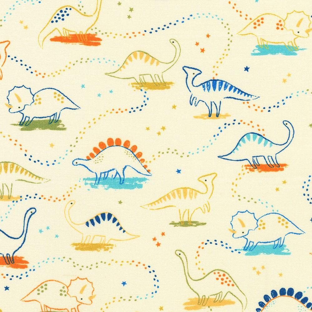 Dino Darlings by Robert Kaufman Fabrics DINOSAURS/BONE Arizona Quilts