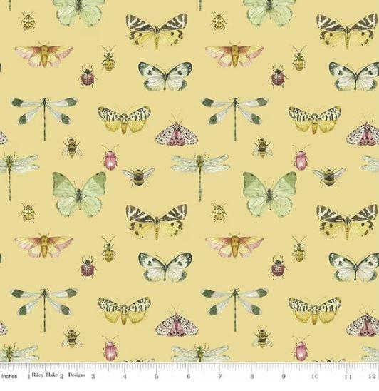 Love Me More by Riley Blake FLUTTER/YELLOW – Arizona Quilts
